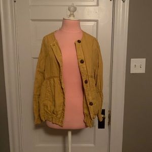 Mustard Zara linen jacket